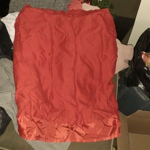 Red Two Tone Pencil Skirt